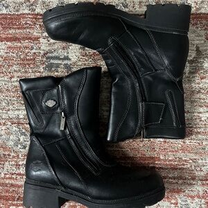 Harley-Davidson Black Heeled Boots